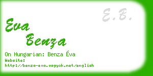eva benza business card
