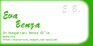 eva benza business card